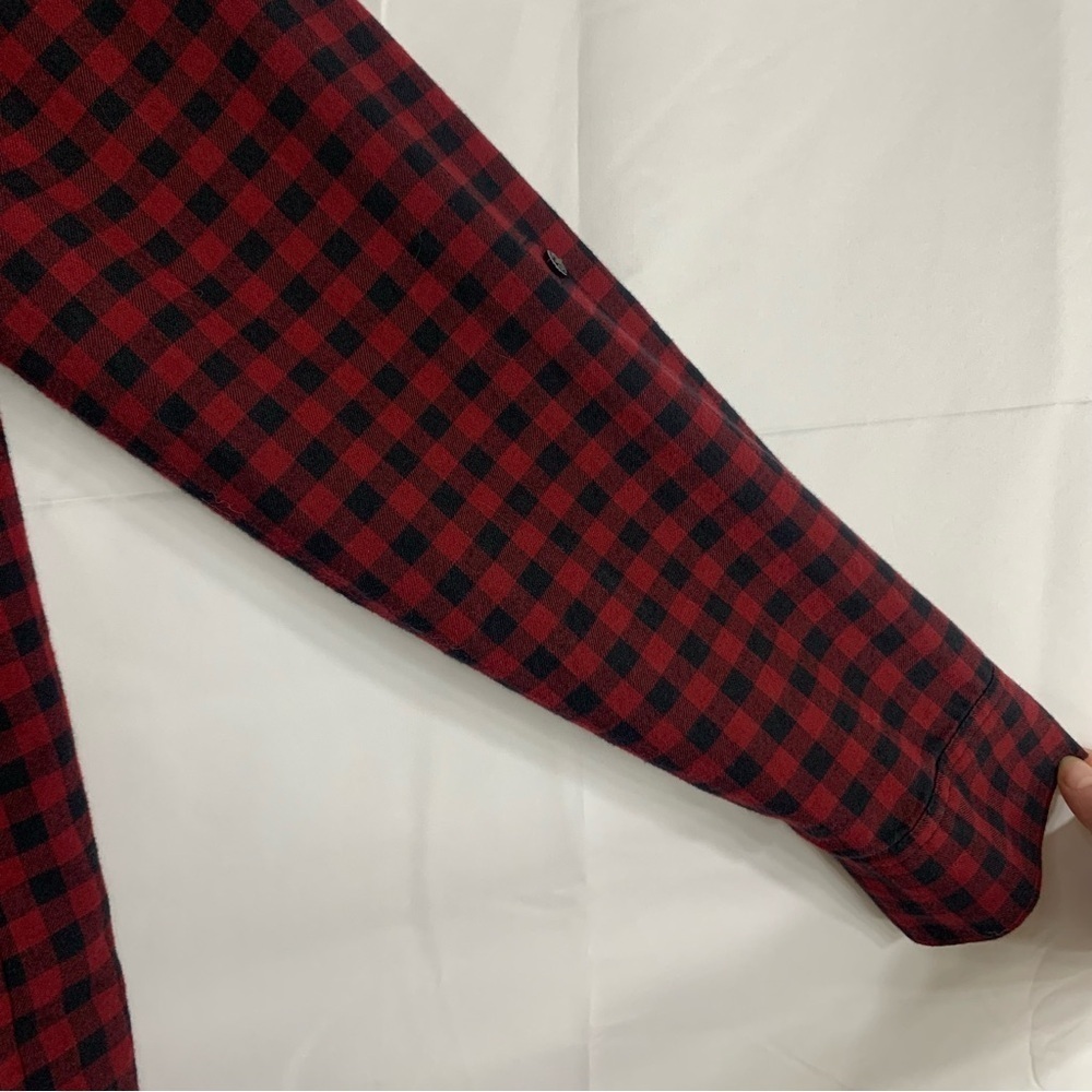 Calvin Klein Jeans Red and Black Plaid Button Down, size L - Picture 7 of 9